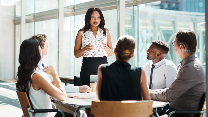 Group of decision makers in an office