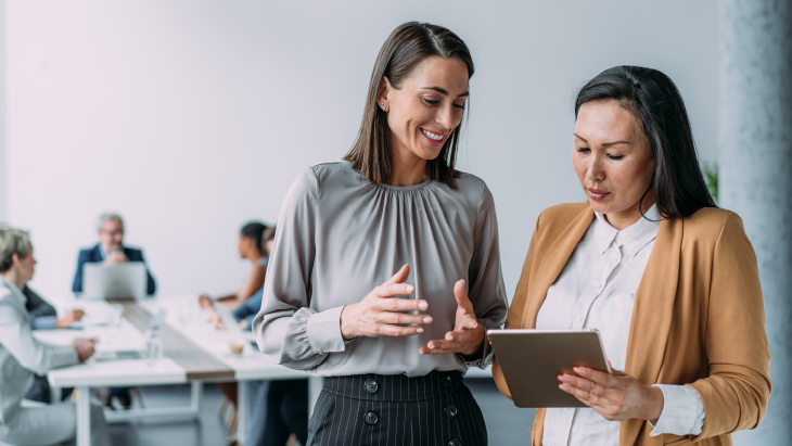 Business leaders in conversation